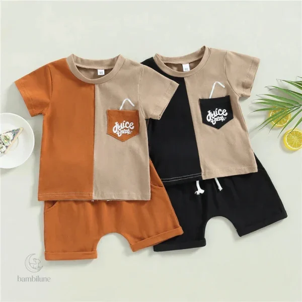 Mini Fashion - Ensemble d'été garçon aux couleurs tendance
