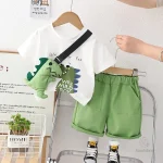 Vêtements d'été pour enfants avec motif dinosaure