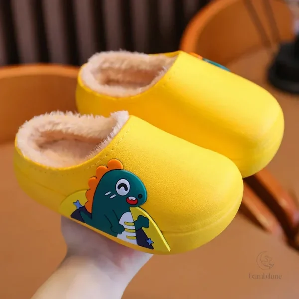 Design ludique pour les pantoufles d'enfants