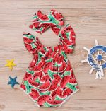 Robe Mini Fashion design pastèque pour filles