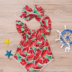 Robe Mini Fashion design pastèque pour filles