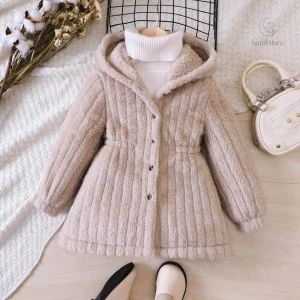 Manteau d'hiver pour filles avec doublure en polaire douce