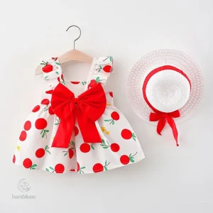 Robe d'été pour enfants avec motif de fruits colorés