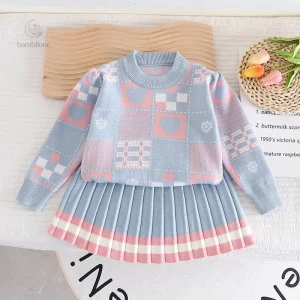 Mini Fashion - Ensemble haut et jupe doux pour enfants