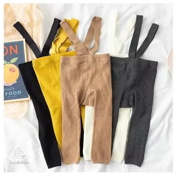 Leggings enfant avec bretelles, style et confort