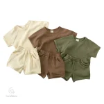 Mini Fashion - Ensemble été en tissu côtelé pour enfants