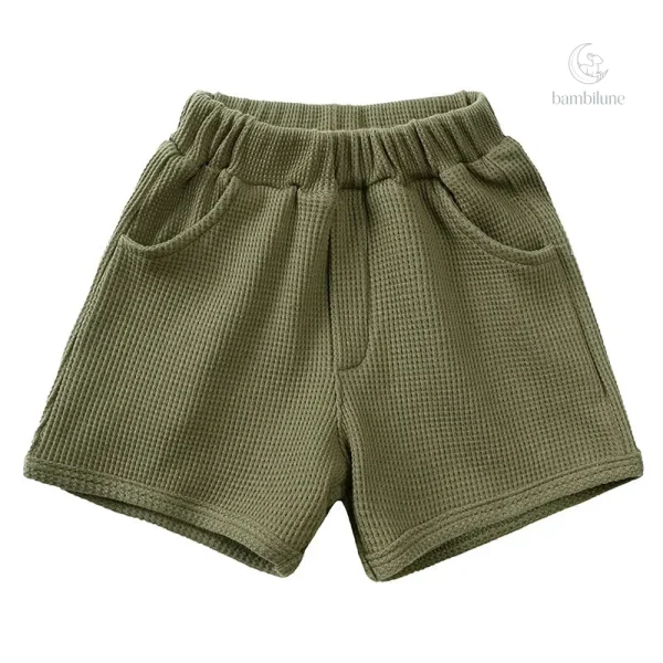 Ensemble de vêtements d'été en tissu côtelé pour petits
