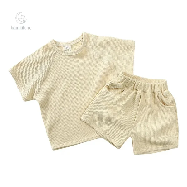 Mini ensemble fashion d'été en tissu confortable pour enfants