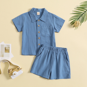 Vêtements d'été en coton pour garçons, style décontracté