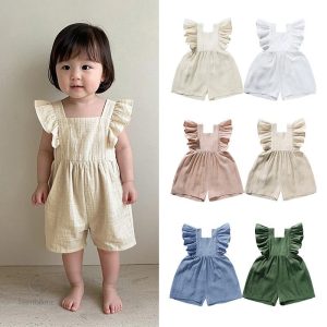 Mini combinaison été pour filles, mode enfantine