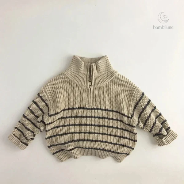 Pull pour enfants avec zip pratique