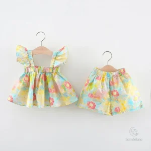 Robe d'été chic avec motif floral pour les tout-petits