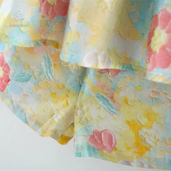Mode enfantine : robe légère, motif fleuri