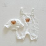 Mini pantalon de jardin pour bébé avec chapeau