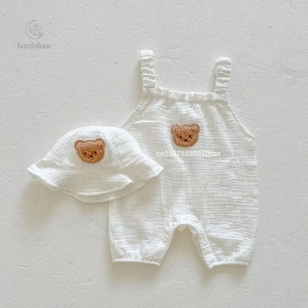 Mini pantalon de jardin pour bébé avec chapeau