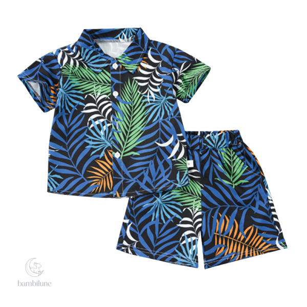 Outfit pour garçons avec motifs floraux