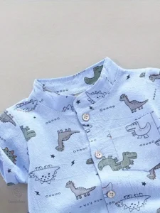 Vêtement d'été pour enfants avec motif de dinosaure