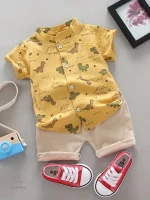 Vêtements d'été Dino pour petites exploratrices et explorateurs