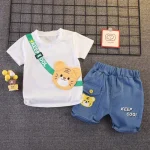Vêtements enfants - Ensemble animaux en coton pour un look fun