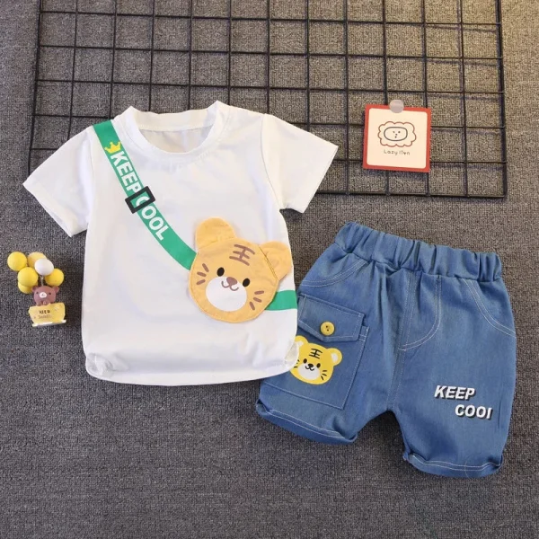 Vêtements enfants - Ensemble animaux en coton pour un look fun