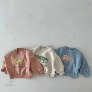 Pull dinosaure mignon pour enfants, automne et hiver