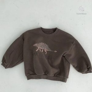 Pull chaud pour enfant, motif dinosaure amusant