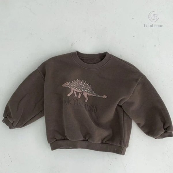 Pull chaud pour enfant, motif dinosaure amusant