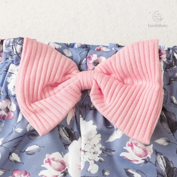 Vêtements d'été pour enfants, look floral joyeux