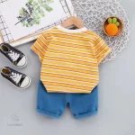 Mode enfant - Ensemble en coton avec motif girafe