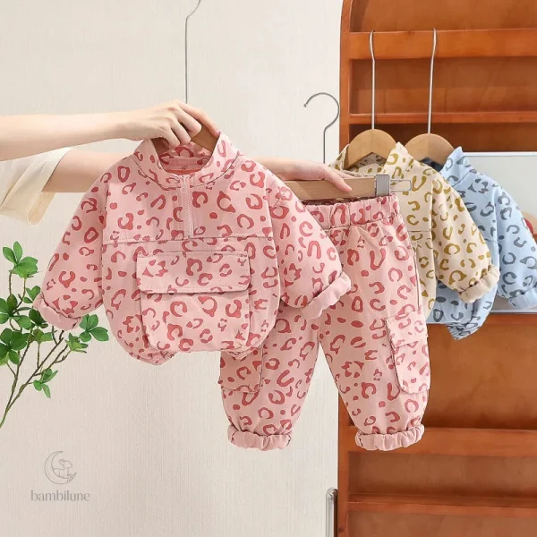 Mini Fashion - Ensemble de robes imprimé léopard pour enfants