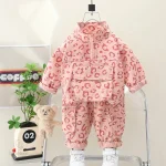 Robe 2 pièces pour filles, style automnal élégant
