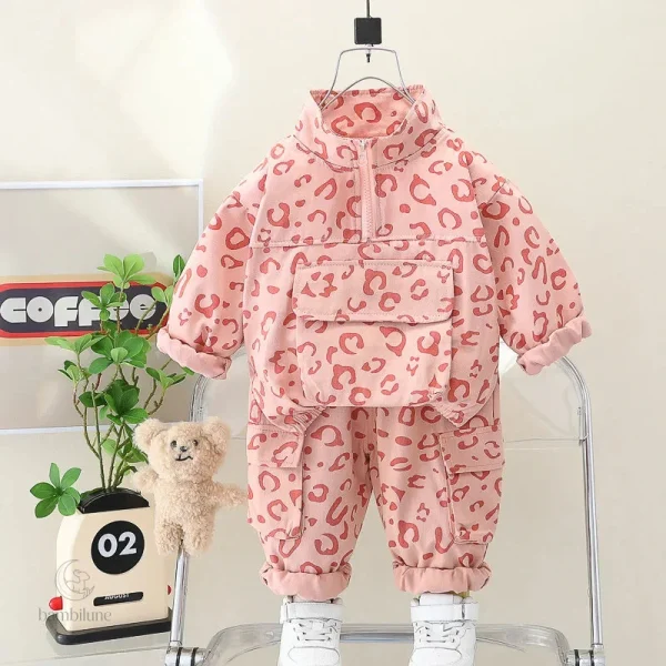 Robe 2 pièces pour filles, style automnal élégant