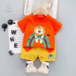 Vêtements enfants - T-shirt et short avec motif lion