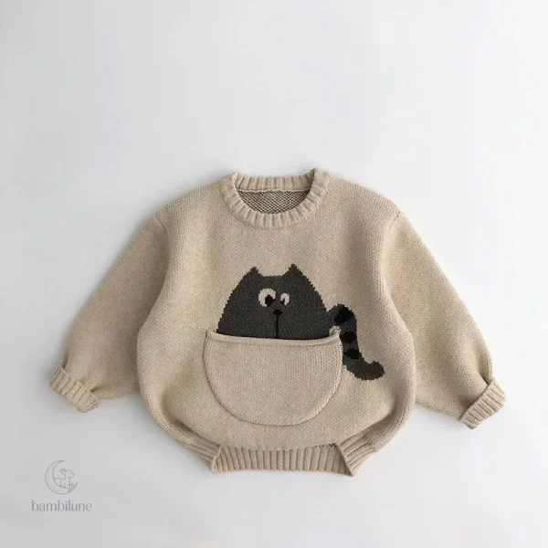 Pull confortable pour enfants avec design animalier