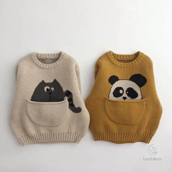Pull tendance pour enfants avec motif adorable