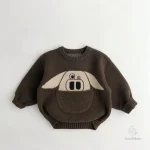 Imprimé mignon sur pull pour la saison froide