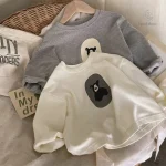 Mini pull stylé pour enfants, motif ours doux
