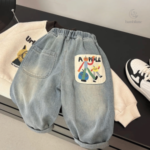 Jean à jambe droite pour enfants - Mini Fashion