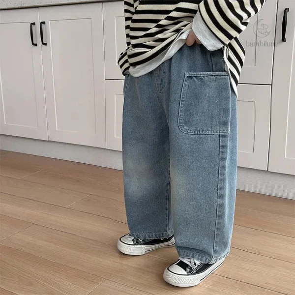 Pantalon en denim à jambe droite pour enfants