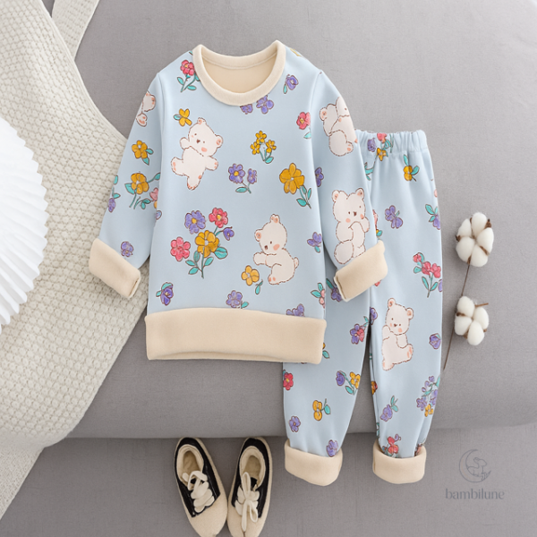 Vêtement enfant en polaire, pyjama avec motifs ludiques