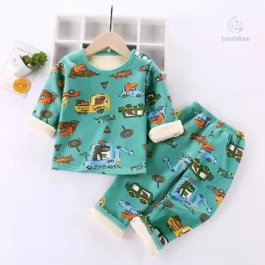 Pyjama enfant en polaire, motif cartoon coloré et tendre