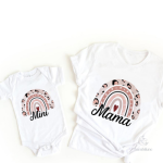Look coordonné maman et fille - Chemise et barboteuse