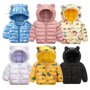 Manteau hiver polyester enfants avec capuche