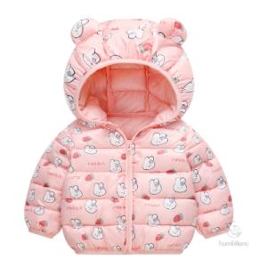 Veste d'hiver polyester pour enfants avec capuche