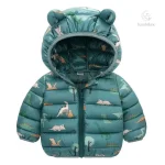 Vêtement d'hiver enfant avec capuche en polyester