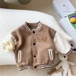 Manteau d'automne en velours côtelé, look sportif pour enfants
