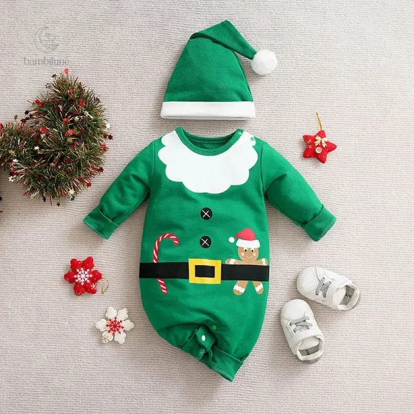 Tenue de Noël pour bébé, facile à enfiler et à retirer