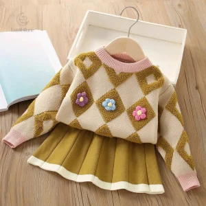 Jupe en tricot confortable pour les petites filles