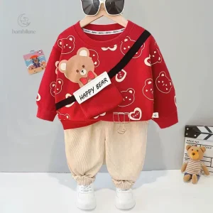 Mini ensemble d'hiver mignon et confortable pour filles