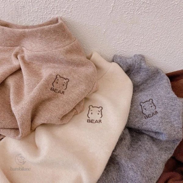 Vêtements d'hiver pour enfants - Chemise ours douce
